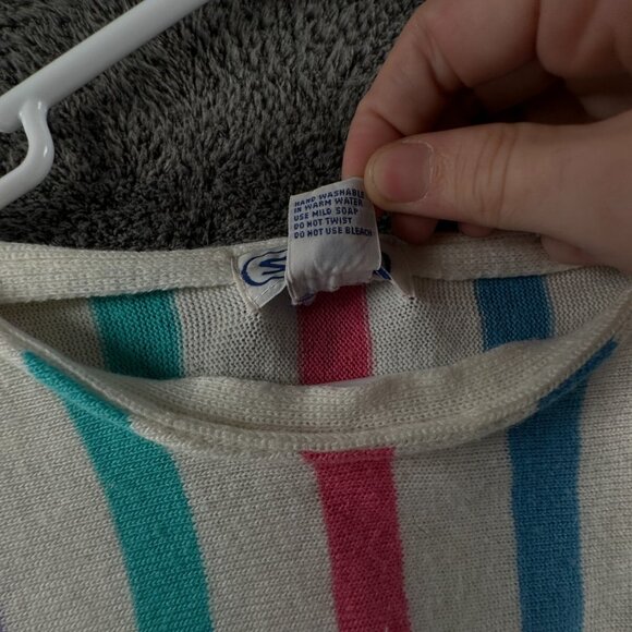 Vintage 70s Fair Isle Sweater Womens Small Boho Kimono Sleeve - Picture 8 of 10